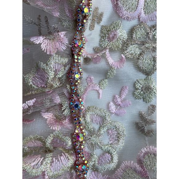 RARE EDITIONS, SIZE 6-9 MONTHS WHITE EMBELLISHED DRESS, 2PC - Picture 8 of 9